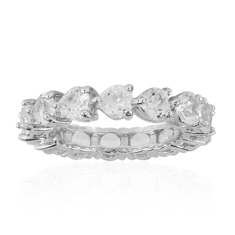 Anello in argento con Topazio Bianco