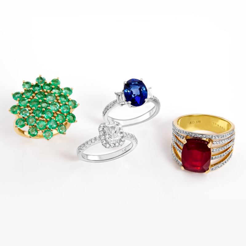 9K Colombian Emerald Gold Ring