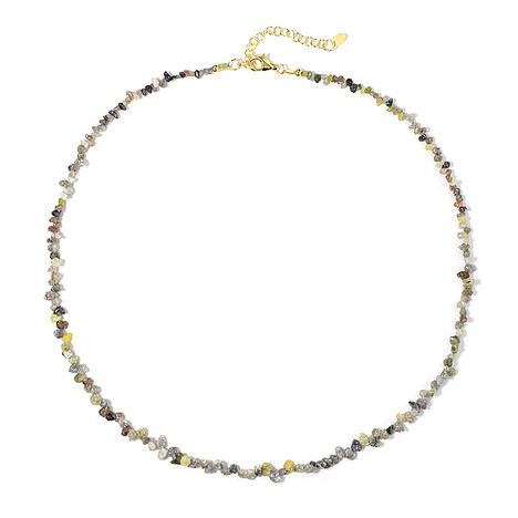 Zilveren halsketting met Fancy diamanten