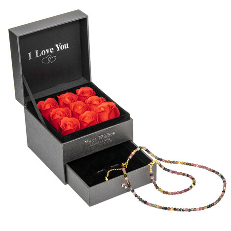 Set en plata con Turmalina