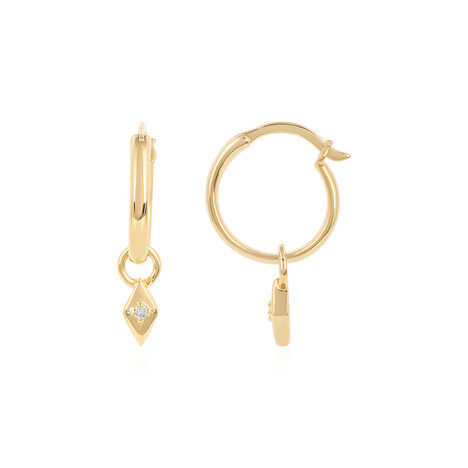 SI2 (J) Diamond Silver Earrings