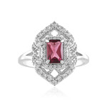 Nigerianischer Pinkfarbener Turmalin-Silberring