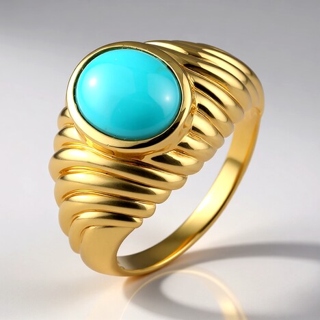 Anello in argento con Turchese Sleeping Beauty (de Melo)