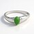 Anello in argento con Crisoprasio Imperiale