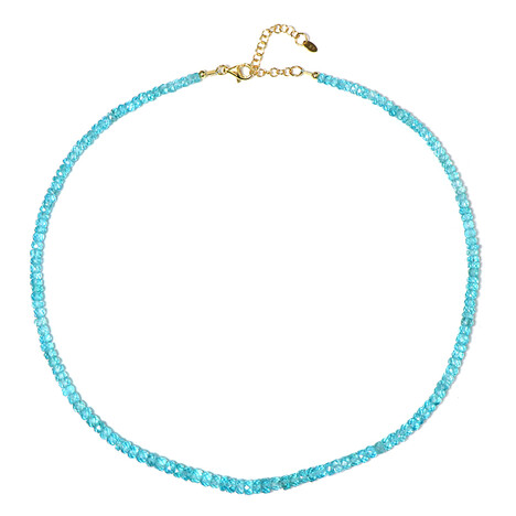 Zilveren halsketting met Blauwe apatieten