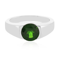 Anello in argento con Diopside Russo
