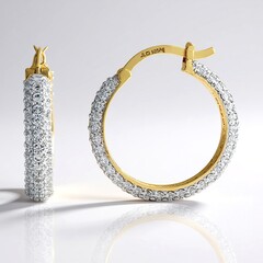 Orecchini in argento con Topazio Bianco