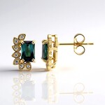 Boucles d'oreilles en argent et Indicolite (Adela Silber)