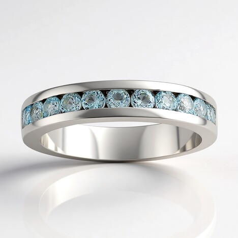 Anello in argento con Topazio Blu Cielo