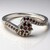 Anello placcato in platino con Diamante Fancy