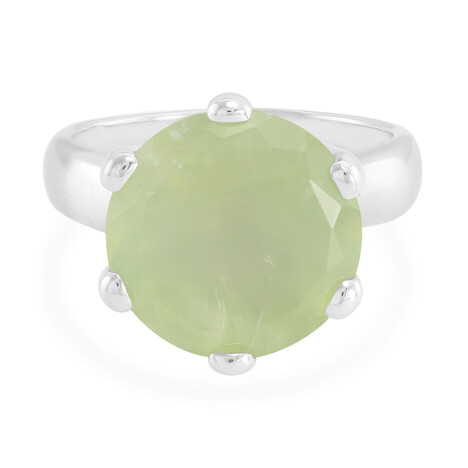 Anello in argento con Prehnite