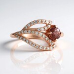 Anello in argento con Zircone Rosa (Adela Silber)