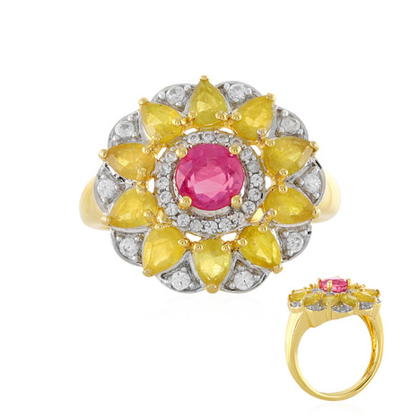 Anello in argento con Zaffiro Rosa del Madagascar