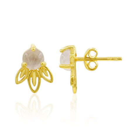 Pendientes en plata con Cuarzo rosa