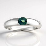 Anello in argento con Zaffiro Petrolio