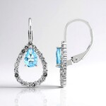 Orecchini in argento con Topazio Blu Cielo