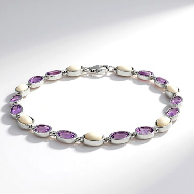 Amethyst Silver Bracelet