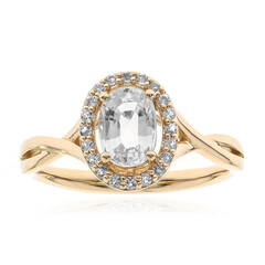 Bague en or et Saphir blanc