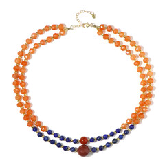 Collana in argento con Diaspro Rosso 