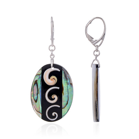 Pendientes en plata con Concha de Abalone