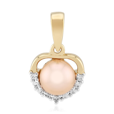Colgante en plata con Perla durazno Freshwater (TPC)