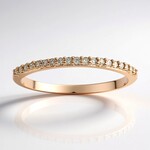 Anello in oro con Diamante Rose de France SI1 di Argyle (Annette)