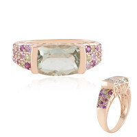 Zilveren ring met een groene amethist (KM by Juwelo)