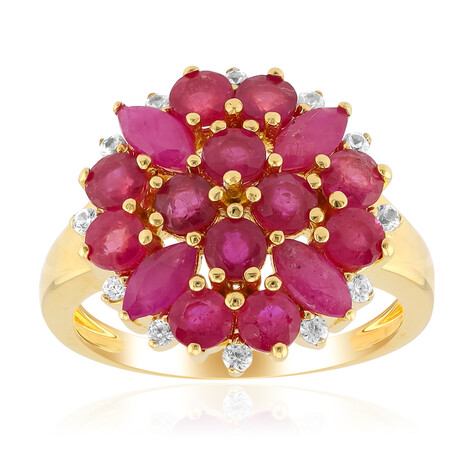 Bague en argent et Rubis de Madagascar