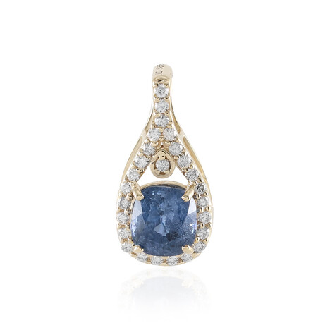 Cobaltblauer Luc Yen-Spinell-Goldanhänger (AMAYANI)