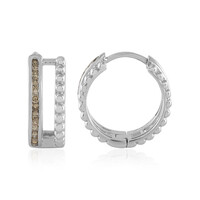Orecchini in argento con Diamante Champagne I2 (de Melo)