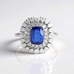 Anello in argento con Cianite del Nepal