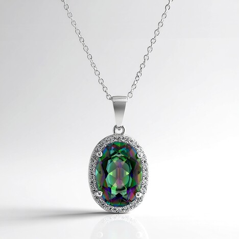 Collana in argento con Quarzo Mistico