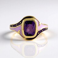 Bague en argent et Améthyste (Adela Silber)