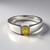 Anello in argento con Zaffiro Giallo del Madagascar