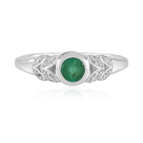 Anello in argento con Smeraldo Colombiano