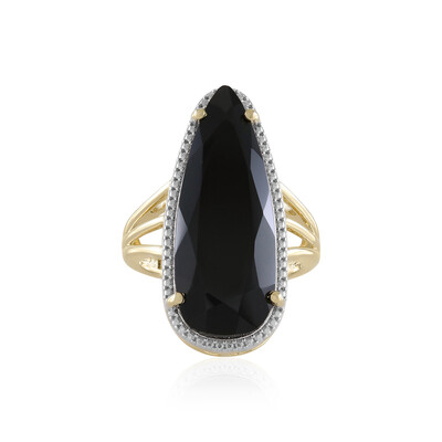 Schwarzer Onyx-Silberring