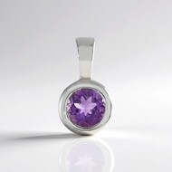 Uruguay-Amethyst-Silberanhänger