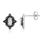 Pendientes en plata con Topacio azul cielo