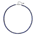 Lapislazuli-Silberhalskette