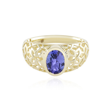 AAA-Tansanit-Goldring (Ornaments by de Melo)