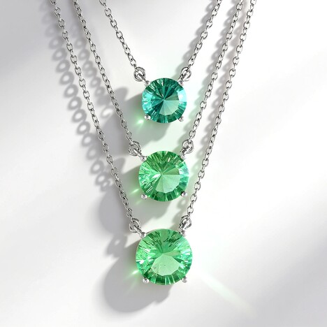 Collana in argento con Fluorite Verde