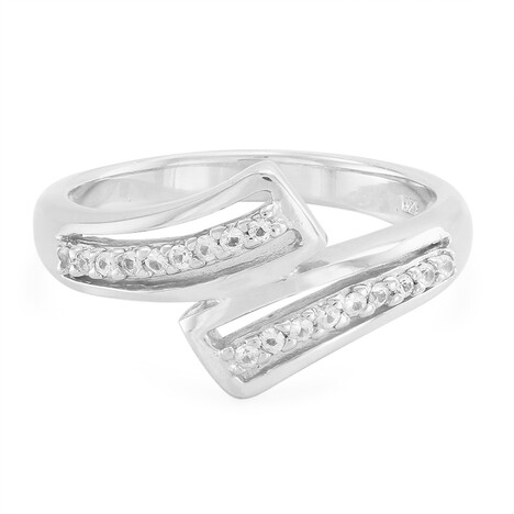 Weißer Saphir-Silberring