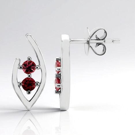 Orecchini in argento con Tormalina Rosa Brasiliana (Pallanova)