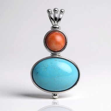 Colgante en plata con Turquesa