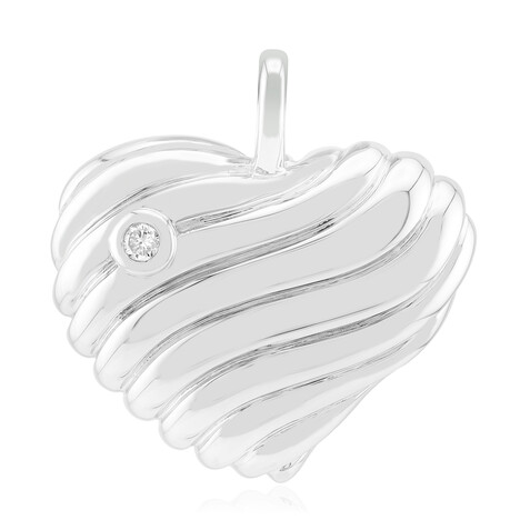 Ciondolo in argento con Diamante I1 (G) (Annette)