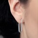 White Topaz Silver Earrings