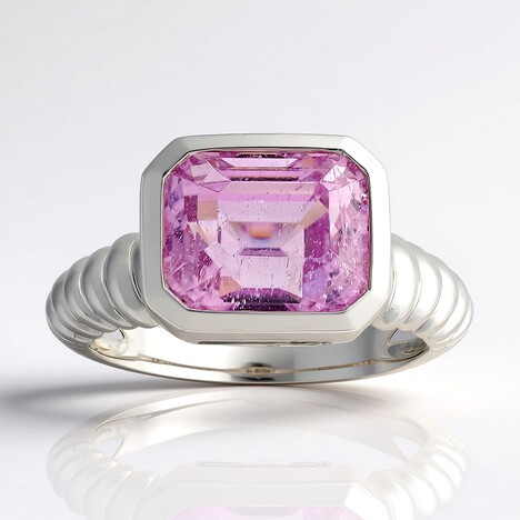 Anello in argento con Kunzite (Pallanova)