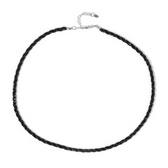Collier en argent et Spinelle noir