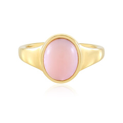 Pinkfarbener Opal-Silberring