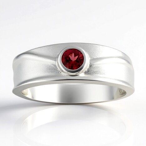 Anello in argento con Tormalina Rosa Brasiliana (Pallanova)